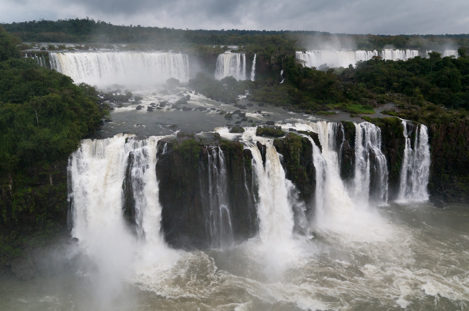 Iguazu Falls On Top Of Brazil
