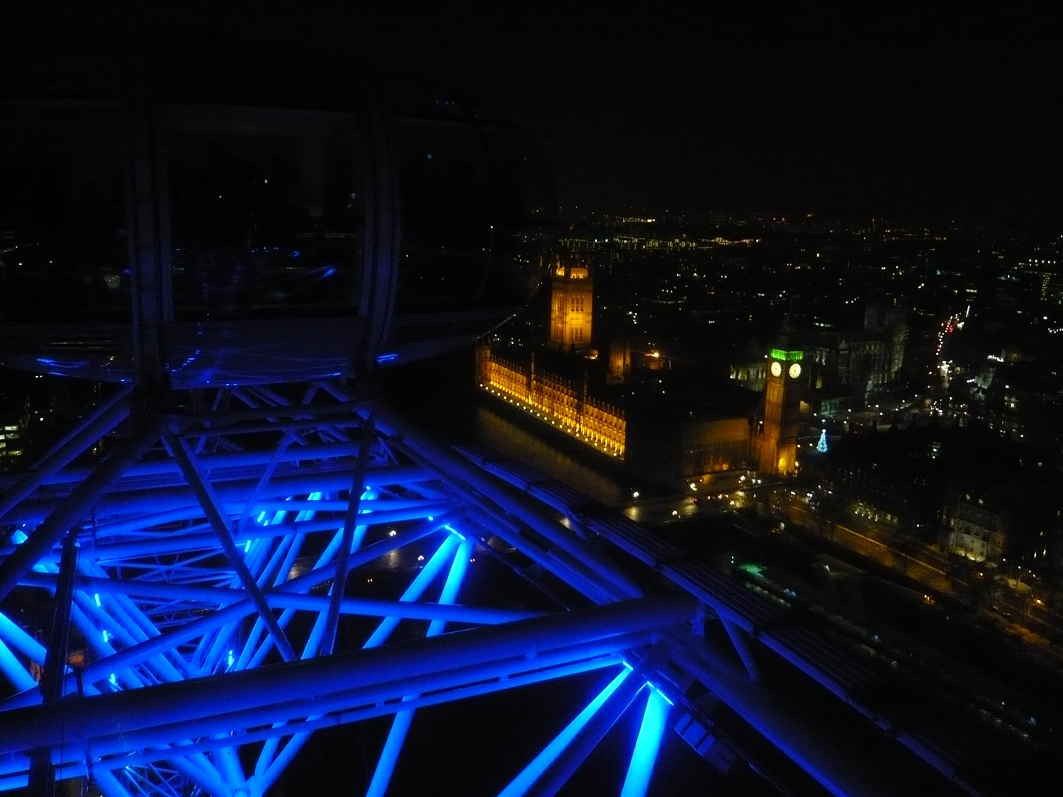 Inside The London Eye At Night