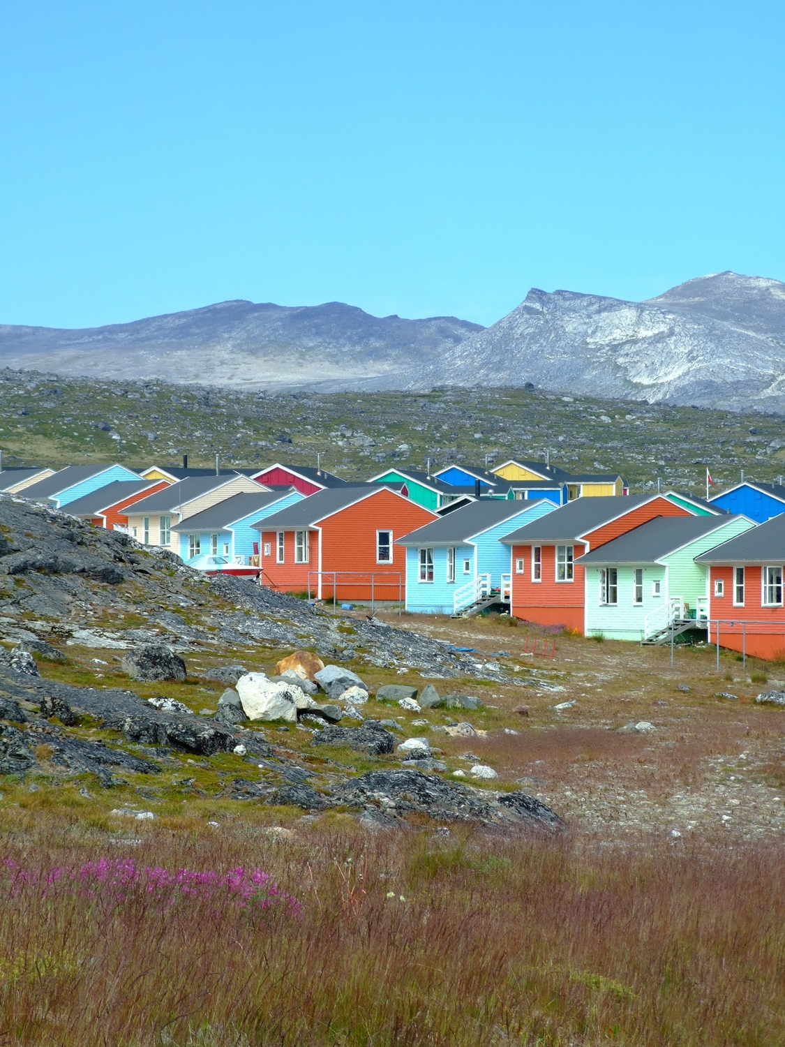 A Row Of Houses In Nanortalik